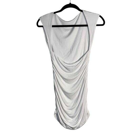 White Fox Double-Ruched Open‑Back High‑Neck Mini Dress – XS - Picture 3 of 7